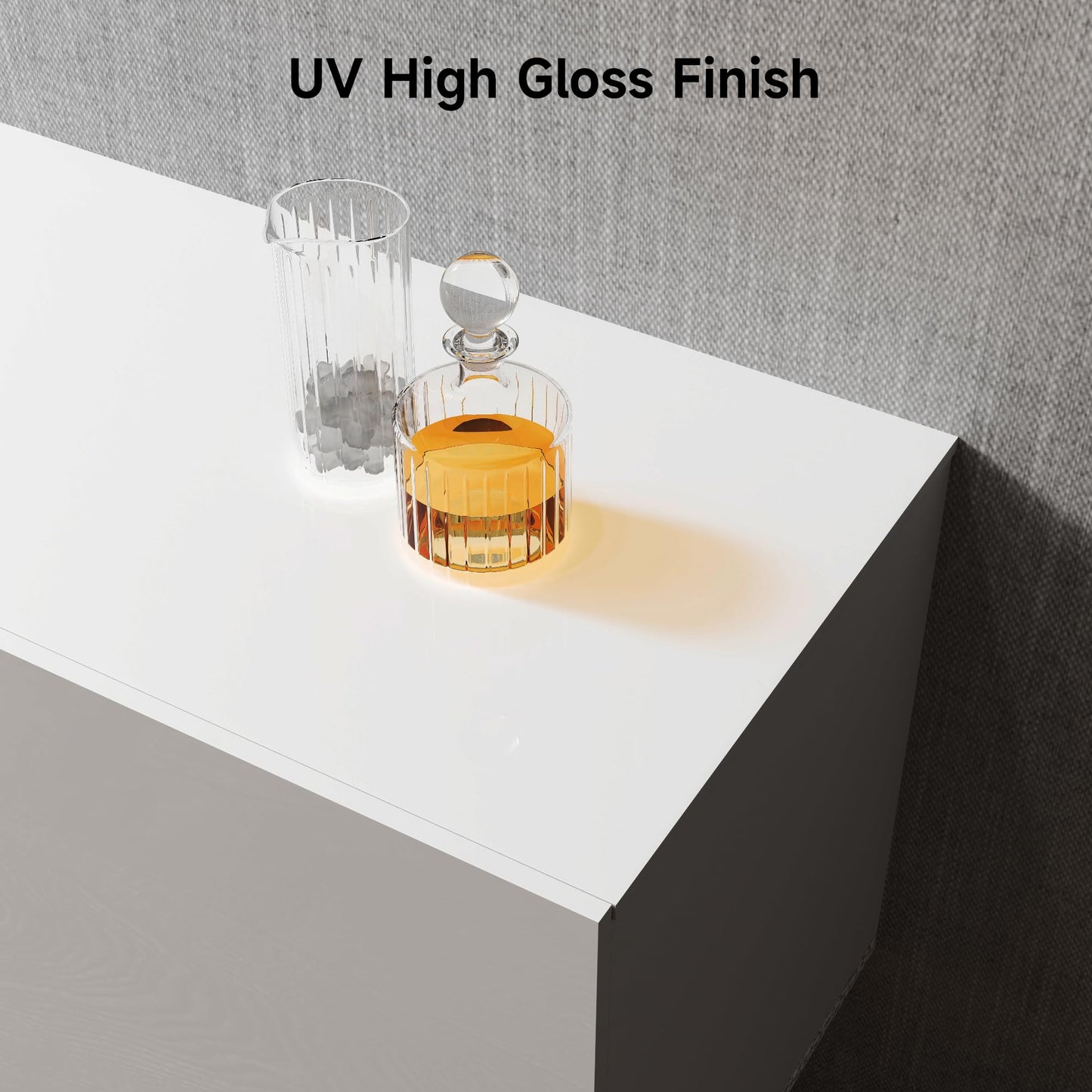 70" Floating TV Stand with 36" Electric Fireplace & LED Lights, Wall Mounted High Gloss Finish Entertainment Center with Storage Cabinets for TVs Up to 80" White